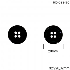 Botão Abs - Modinha - Preto - 4 furos - Tam 32"/20,32mm - C/200Und - Cód HD-003-20