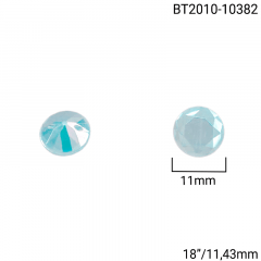 Botão Acrílico - Modinha - Diamante - Branco - Tam 18"/11,43mm - C/50und - Cód BTB2010-10382