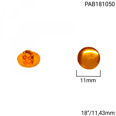 Botão Abs Pezinho - Modinha - Dourado - Tam 18"/11,43mm - C/100und - Cód PAB181050