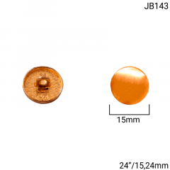 Botão Pezinho Metal - Modinha - Redondo - Dourado - Tam 24"/15,24mm - C/20und - Cód JB143
