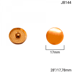 Botão Pezinho Metal - Modinha - Redondo - Dourado -Tam 28"/17,78mm - C/20und - Cód JB144