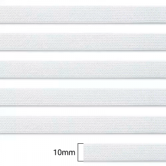 Elástico Chato Enfestado - Branco - NIK - 10mm - C/2.500M