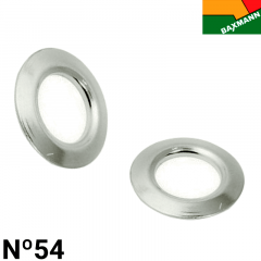 Arruela de Alumínio - Baxmann -  Nº54 - Niquelado Prata - C/1000und 
