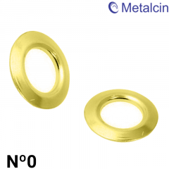 Arruela de Ferro - Metalcin - Nº0 - Latonado Dourado - C/1000und