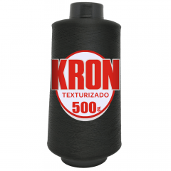 Fio para Overlock Preto - Kron - 100% Poliéster Texturizado - Cone com 500G