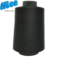 Fio Para Overlock Preto - NICE - 100% Poliéster Texturizado - Cone Com 1KG